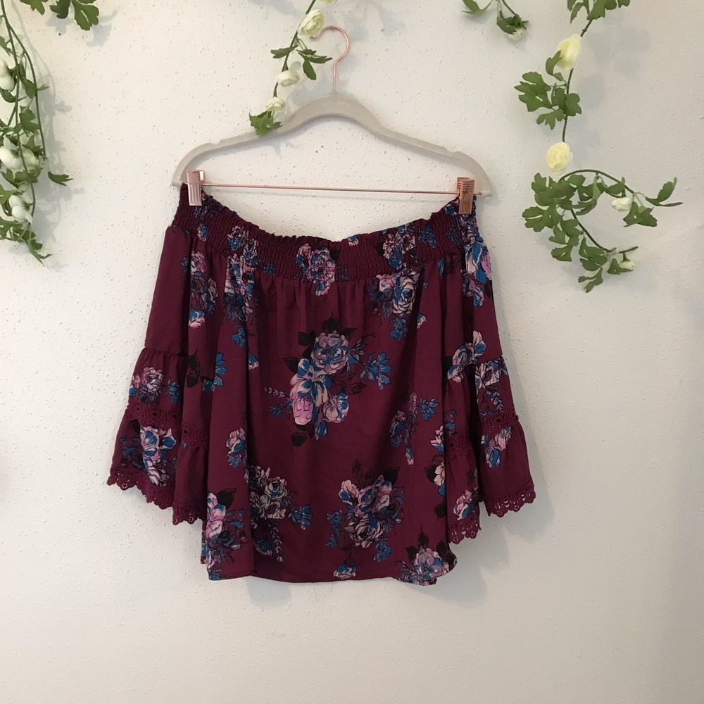 Floral Off the Shoulder Blouse